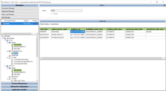 Screenshot of DH2i DxOdyssey
