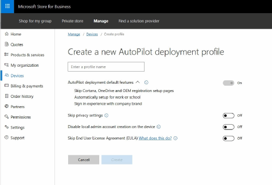 Create Autopilot profiles