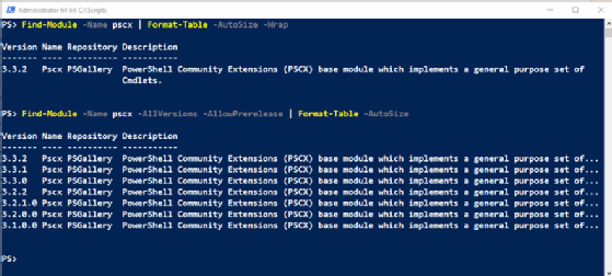 Module beta versions