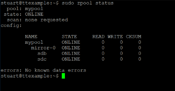 Command-line interface with pool status
