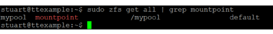 Mount point identification in ZFS