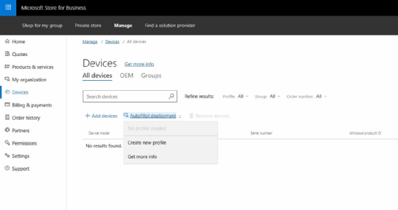 Windows Autopilot profiles