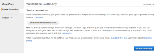 Enable Amazon GuardDuty