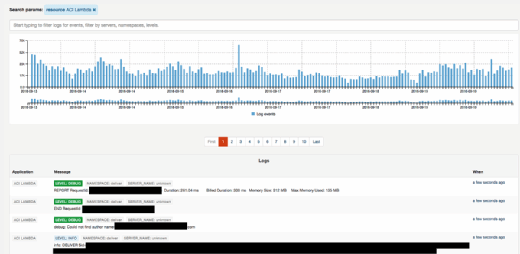 Searching for Logs in AppEnlight
