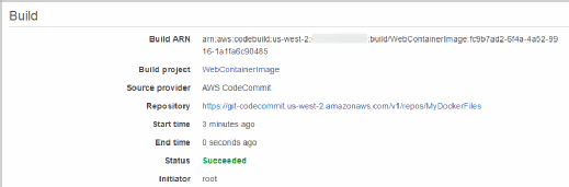 Review the build status.