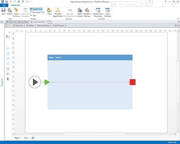 This is the visual workflow designer