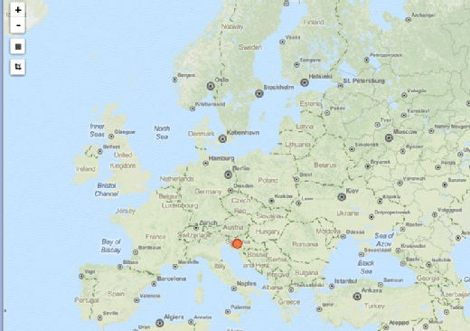 IP address origin map