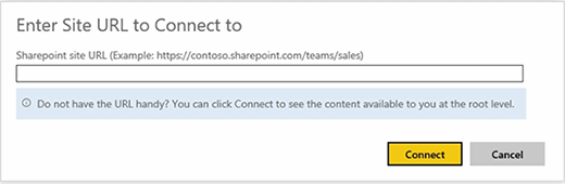 SharePoint Team Site URL box