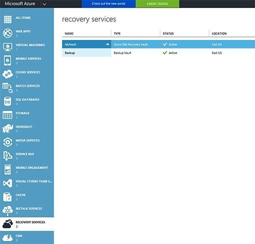 Azure Backup vault