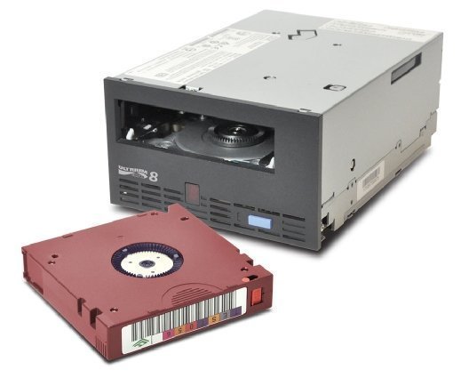 photo of Spectra Logic LTO-8 tape drive and media