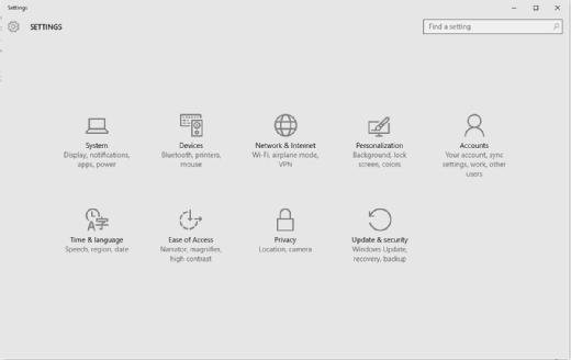 Windows 10 Settings