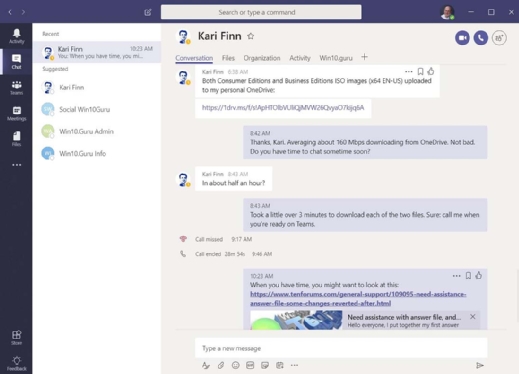 Chat features