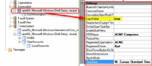 Answer File pane