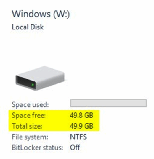 How the host OS sees the VHD