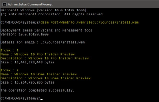 Elevated Command Prompt windows