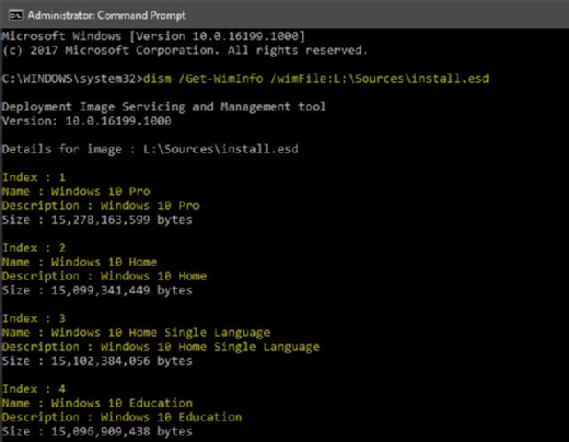 The DISM command