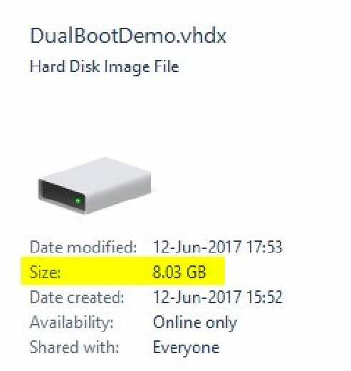 Hard disk image file