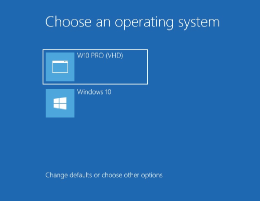 Boot menu