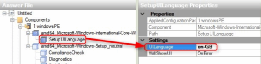 OS language setting