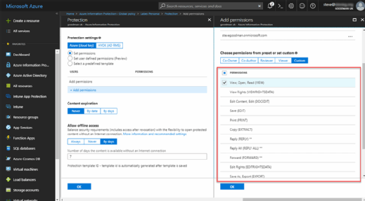 Azure Information Protection label template