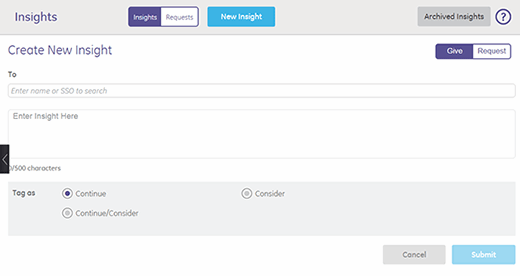 GE performance management application
