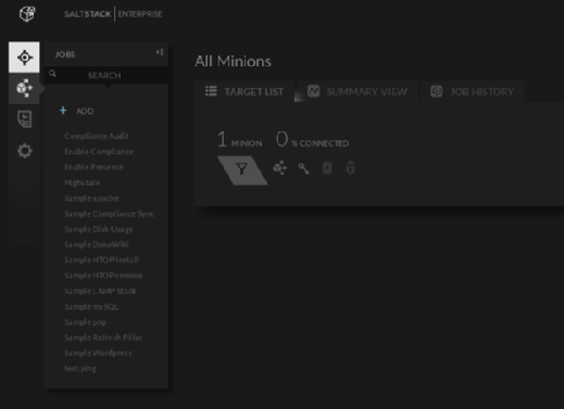 Salt dashboard options
