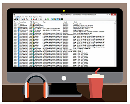 Sysinternals Process Monitor system data
