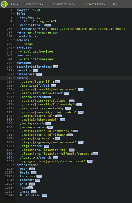 Instagram API code