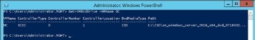 ISO file attached to the VM