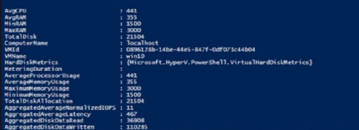 Measure-VM output