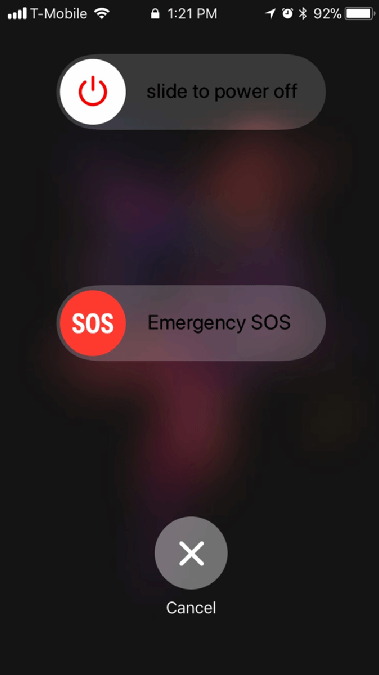 IOS 11 allows quick access to emergency services
