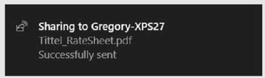 Successful Near Share