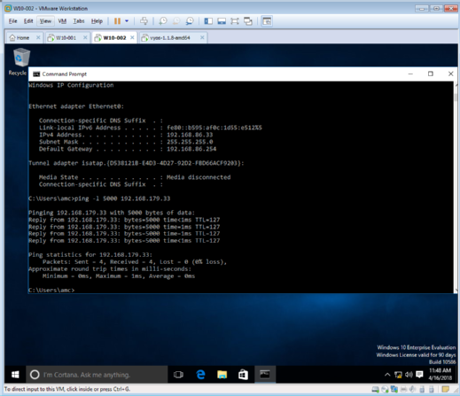 Test basic IP connectivity