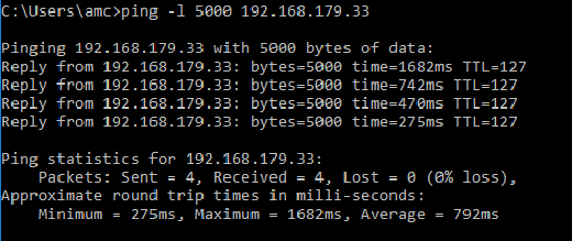 Bandwidth results