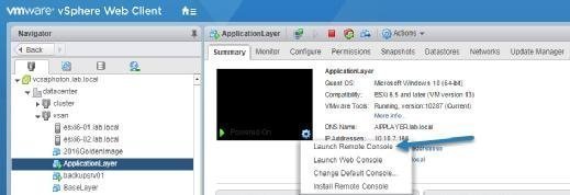 Launch VMware Remote Console