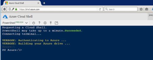 Azure Cloud Shell session