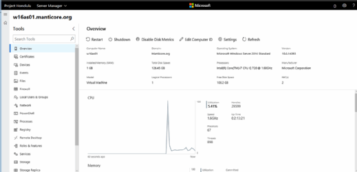 Microsoft Project Honolulu dashboard