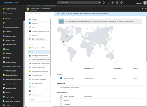 Geo-replication in Azure SQL Database