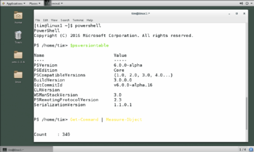 CentOS server with PowerShell