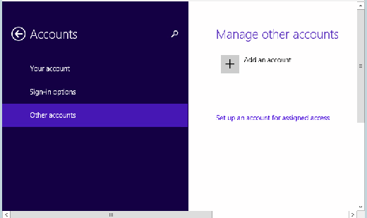 Set up an account for Assigned Access.