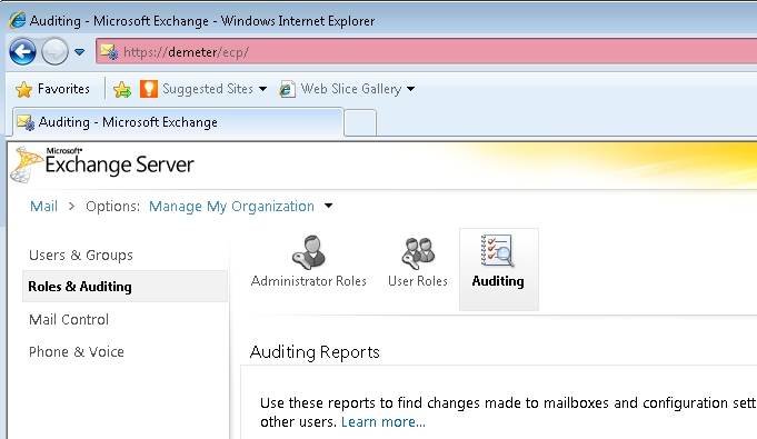 Use the Exchange Control Panel to run various reports