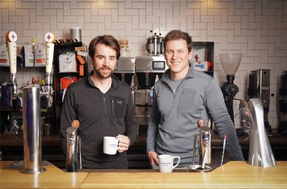 Compass Coffee co-foundersHarrison Suarez, left,and Michael Haft, right.