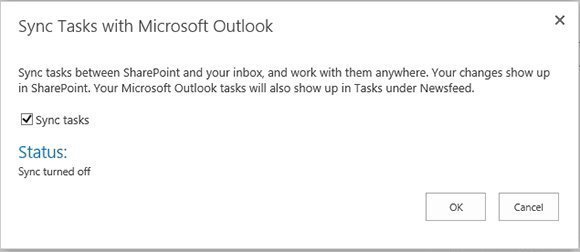 Figure 3. Tasks will be kept in sync between Outlook and SharePoint.