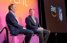 AWS CEO Andy Jassy and NFL Commissioner Roger Goodell