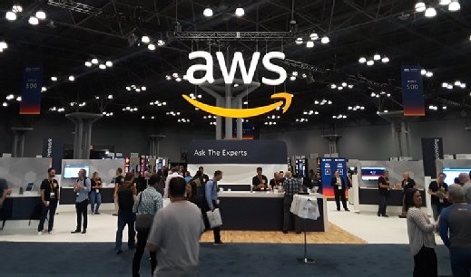 AWS Summit conference show floor.