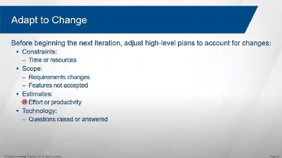 Adjust high-level plans to account for changes