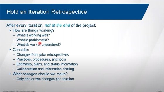 Hold an iteration retrospective