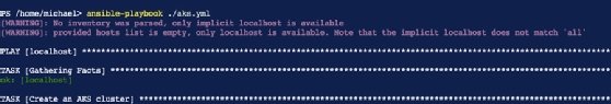Ansible playbook output command