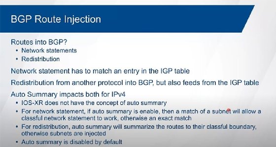 BGP route injection