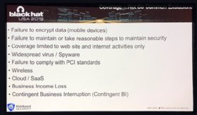 Cyber insurance session at Black Hat 2019